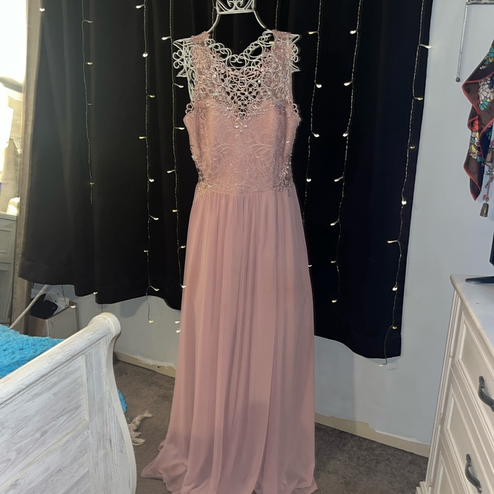 Mauve/Pink Formal Long Dress Size 15
